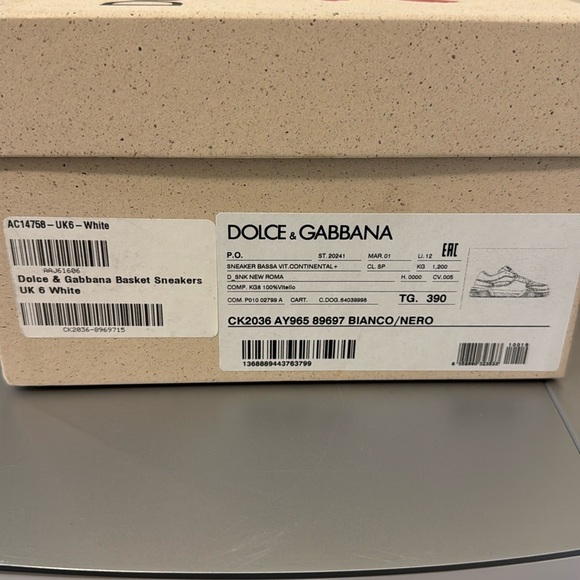 Dolce & Gabbana Brand New Roma Leather Sneaker - Picture 6 of 7